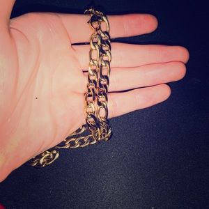 Gold stainless steel chain.
